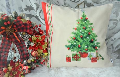 Vianočná obliečka na vankúš-43x43cm,