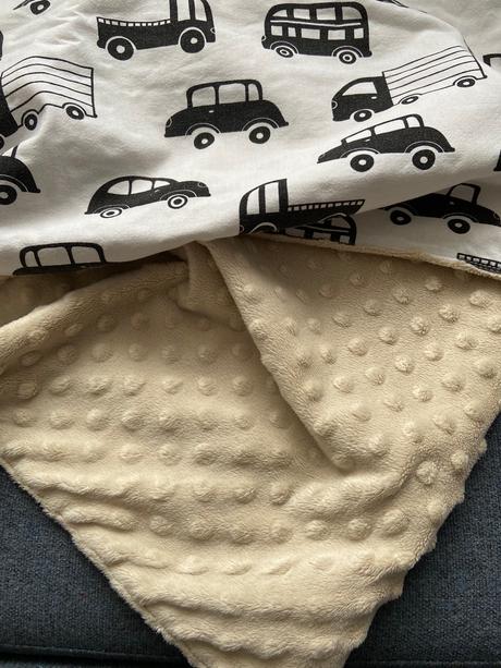 Sashe deka do kočíka autíčka+minky, 