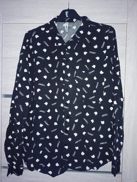 Košeľa l čierny podklad, l