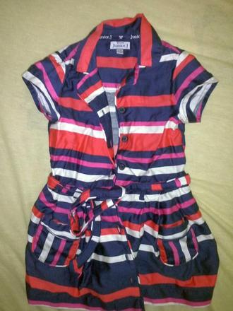 Pestrofarebné šaty na gombíky, 80