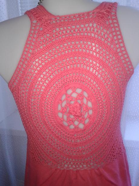 Pletené lososové šaty veľ. s, s