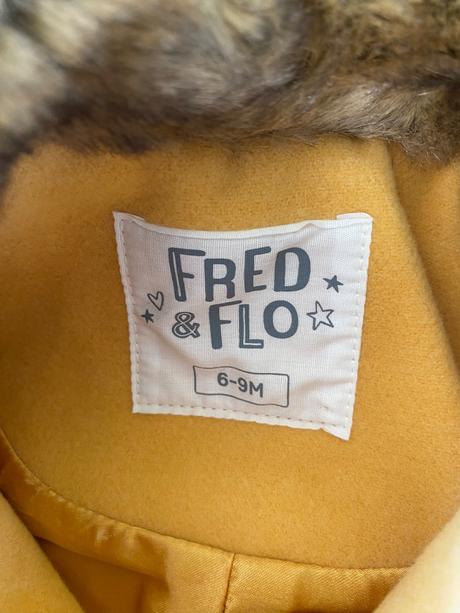 Dievčenský kabát žltý f&f 6-9 m, f&f,74