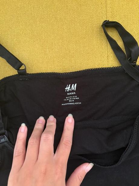Čierne tielko na kojenie, h&m,m