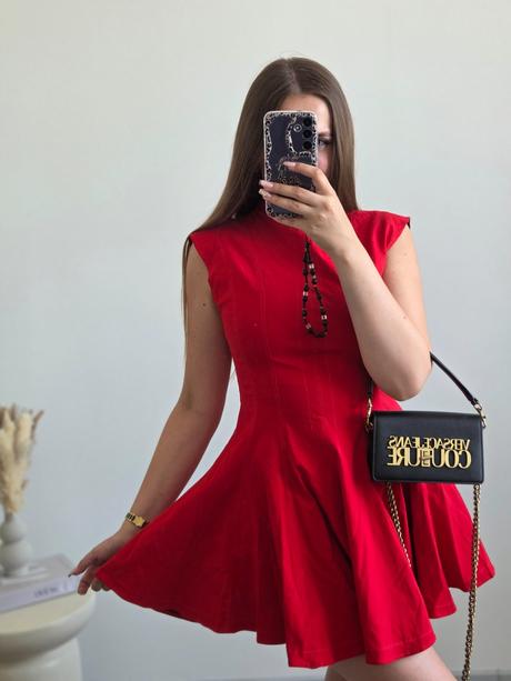 Zara červené šaty m, zara,38 / m