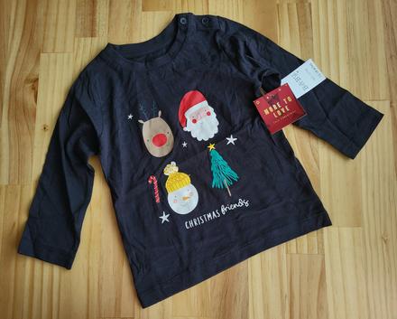 Tričko s vianočným motívom na 12-18 mesiacov, 86