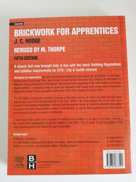 Brickwork for apprentices, j.c.hodge,