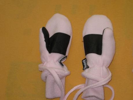 Dva páry svetloružových rukavičiek, c&a,74