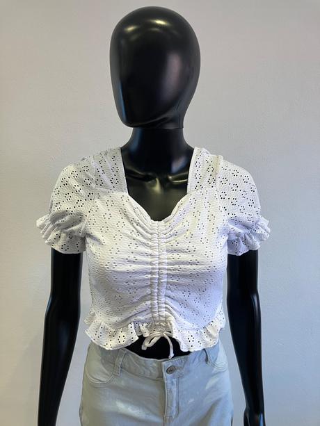 Dievčenské tričko biele terranova (152-158), terranova,152