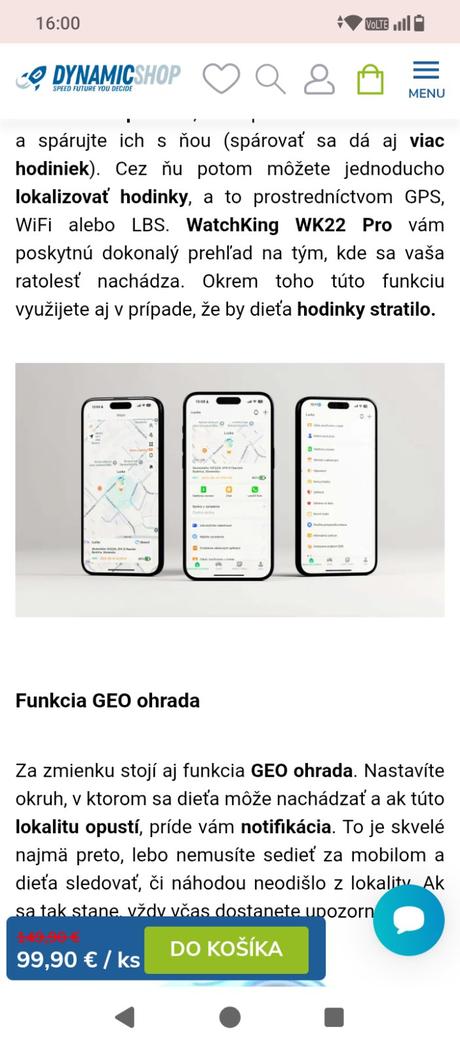 Detské smart hodinky watch king wk22,