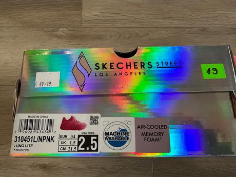 Skechers neon pink tenisky 34, skechers,34