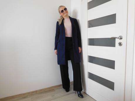 Kabát tm, modrý dámsky -s/m, s