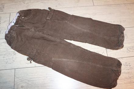 Menčestrové podšité nohavice, h&m,122