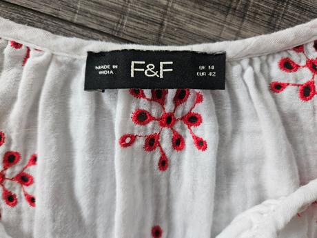Letný biely top bez rukávov 42, f&f,42