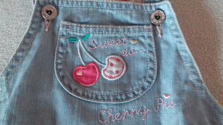 Riflové letné šaty na 2-3 roky, 92