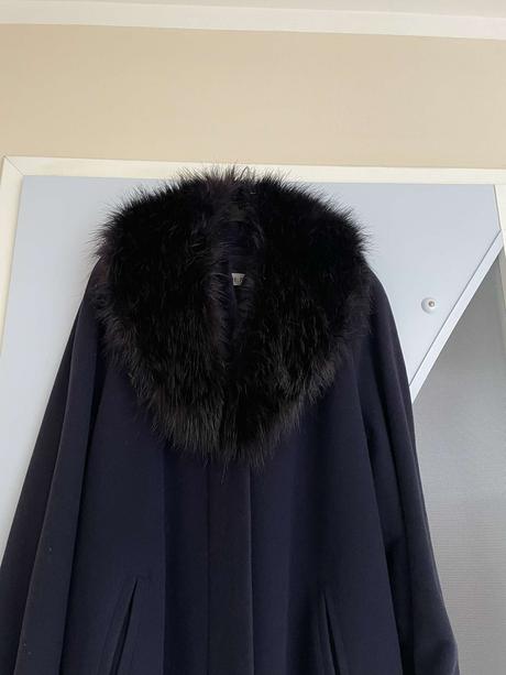 Luxusný dlhý vlnený kašmírový kabát, xl