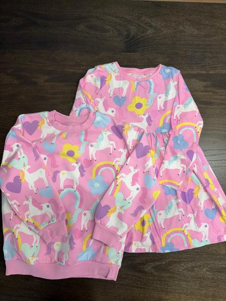 Balíček pre dievča jeseň/zima - šaty 110, 104–116