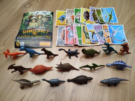 Dinosaury + nálepky billa sada16ks., 