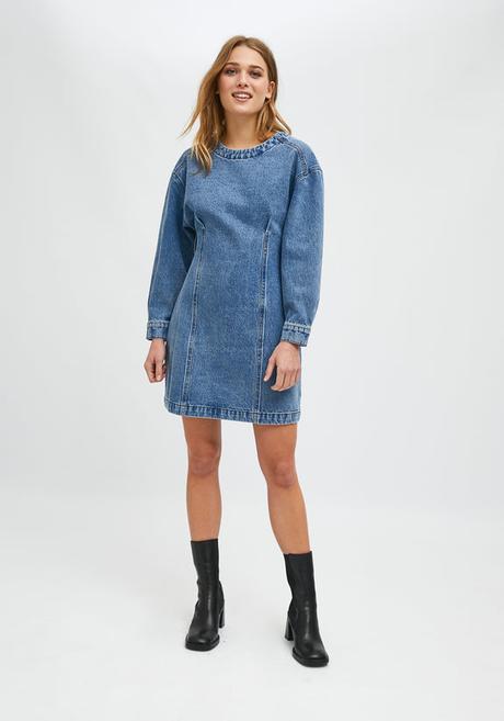 Riflové šaty zara s/m, zara,s