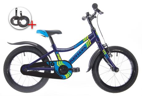 Nový bicykel zn.kenzel 16"+prídavné kolieska, kenzel,16