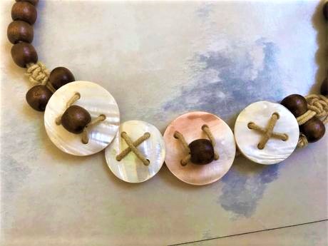 Naturálny perleťový náhrdelník - obojok, 