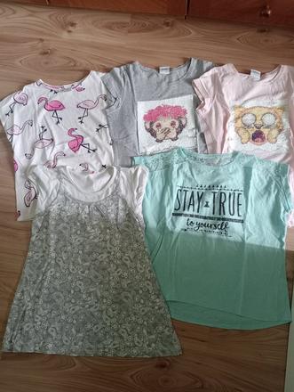 Tričká 5 ks veľ. 152, 152