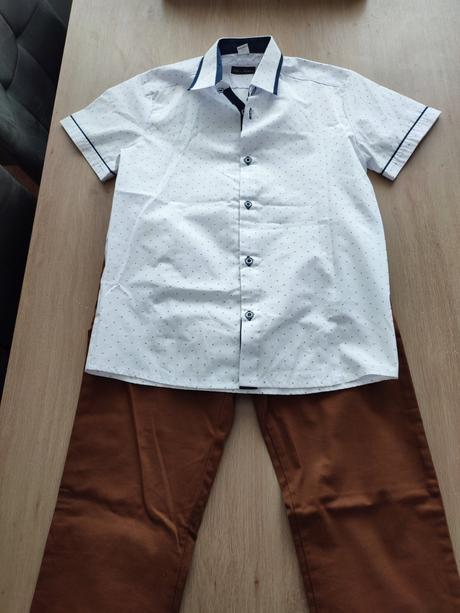 Hnedé chino nohavice, 164