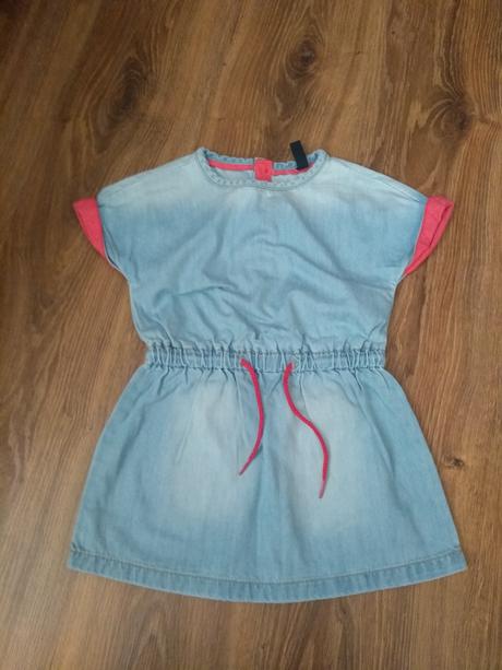 Riflové šaty, benetton,92