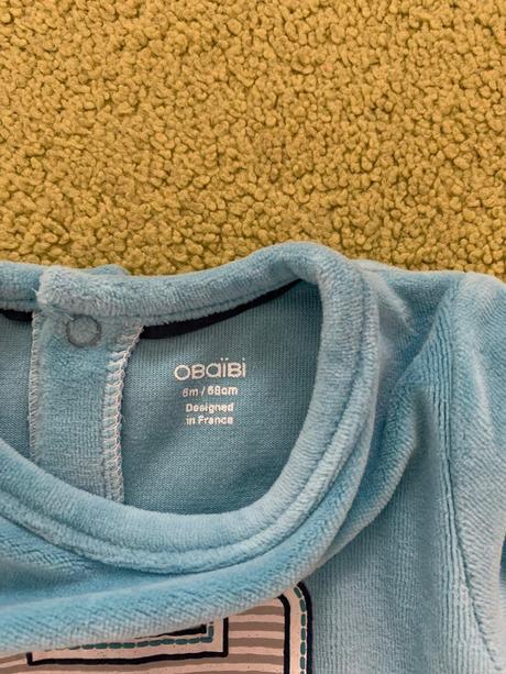 Velúrový overal medvedík , zn. obaibi, v. 68, obaibi,68