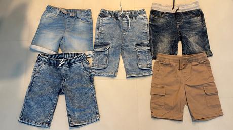 Balík riflových kraťasov veľkosť 122-128, 122–134