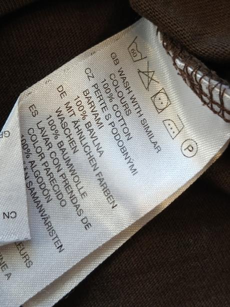 Dievčenské tričko s kvetmi tmavohnedé h&m (68), h&m,68