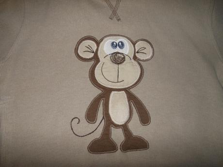 Opičková mikinka s chlpatkovou kapuckou next 98, next,98