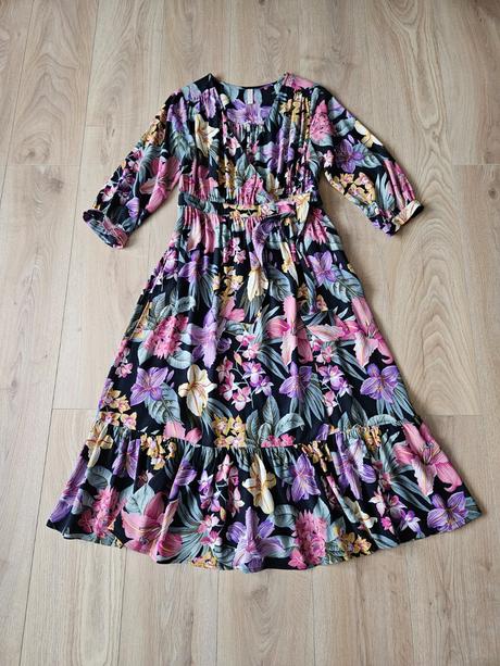 Dlhé kvetinové zavinovacie šaty yas, m