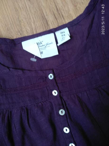 Top fialovy, h&m,m
