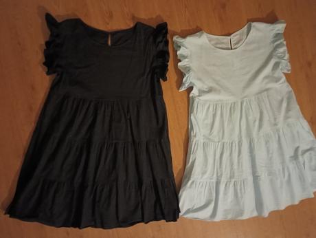 Šaty 2ks (čierne,bledomodré), 