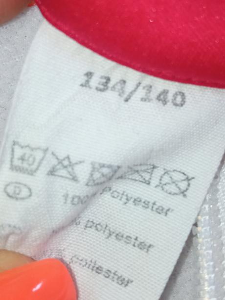 Červený dievčenský kabát (134-140), 134