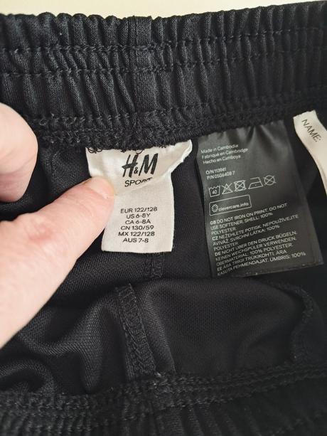 2ks sportove nohavice 7-8r, h&m,128