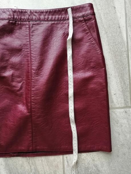 Kožená bordová sukňa dorothy perkins,vl,44, dorothy perkins,44