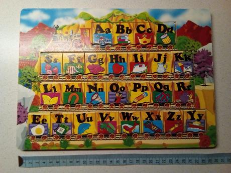 Drevene puzzle anglicka abeceda, 