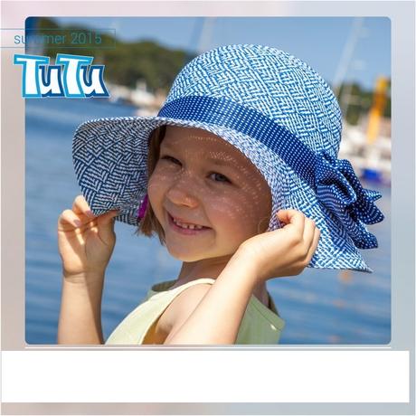 Detský letný klobúk s mašľou tutu , 56