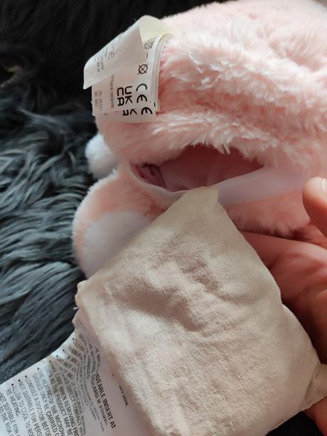 Plyšový zajačik s hrejivym vreckom do mikrovlnky, 