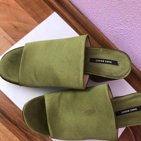 Olivove topanky na strednom podpatku zara, zara,36