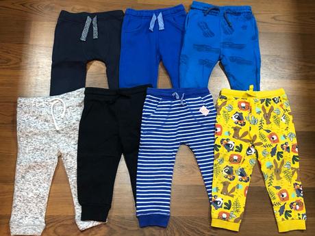 Tepláky 7 ks v. 86/92, 86–98