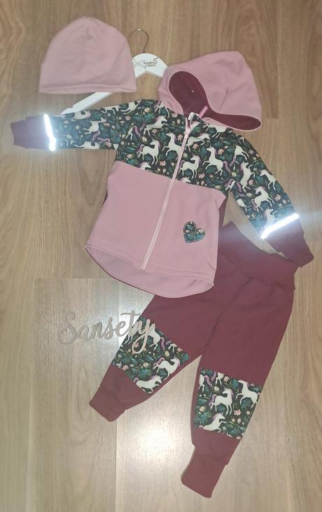 Softshellova súprava jednorožec, 92 / 98 / 104