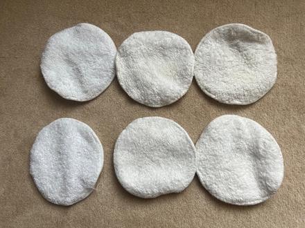 3 páry prsných vložiek z bio bavlny, 