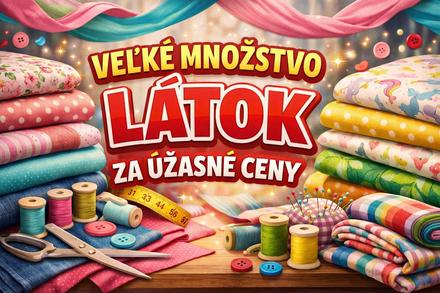 Látky na šitie - veľa druhov, 