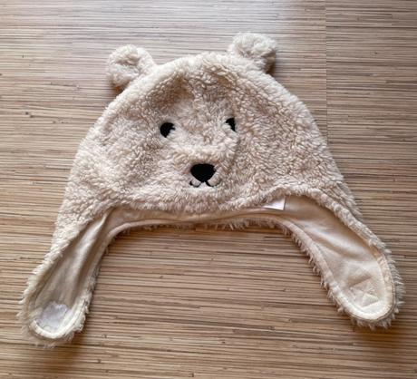 Kremova plysova ciapka s uskami f&f, f&f,80