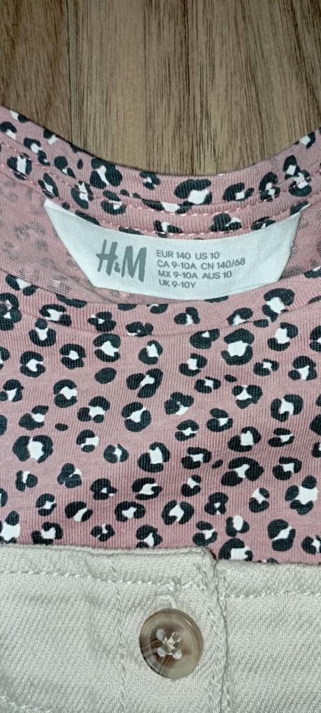 Komplet tričko a nohavice na traky, h&m,140