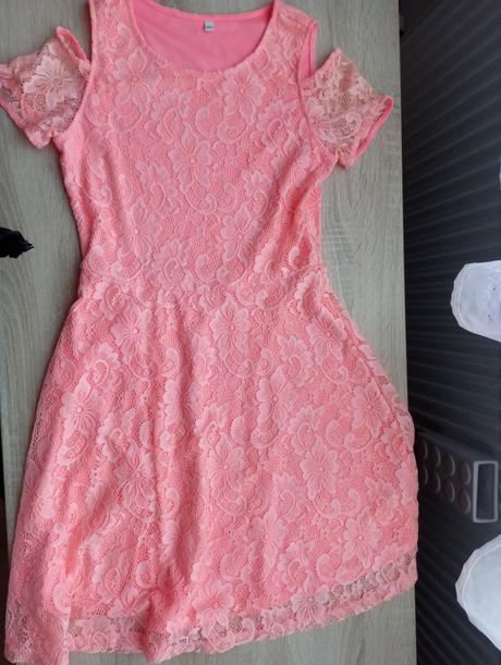 Šaty s čipkou, c&a,158