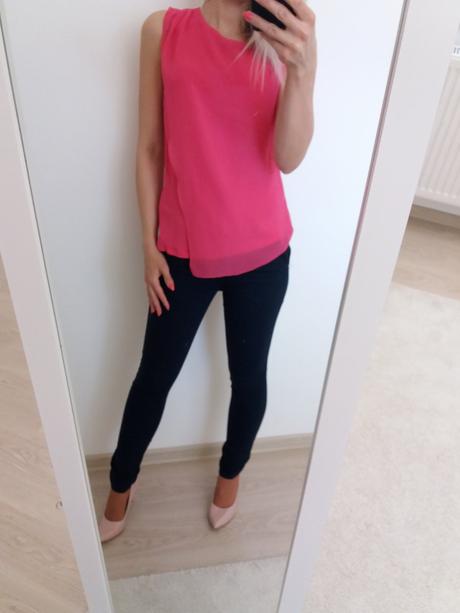 Ružový top, s