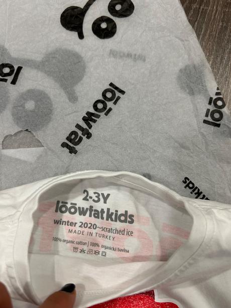 Loowfat predlzene tricko s pandou na 2-3 roky, 98